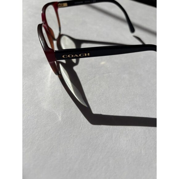 COACH Eyeglasses HC6103 5444 Cognac Varsity Stripe FRAMES ONLY 54-16-140 - Picture 3 of 4